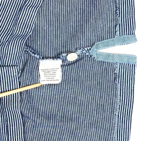 J. Crew Polo Shirt Men's X-Large XL Pinstripe Short Sleeve Blue 100% Cotton‎ EUC - Picture 7 of 8
